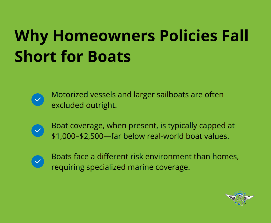 Key reasons homeowners insurance doesn’t adequately cover boats. - comprehensive boat insurance plan